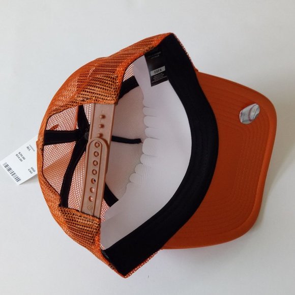 UO 47 Men's LA Dodgers Embroidered Logo Trucker Orange Hat Adjustable Snapback - Picture 4 of 13